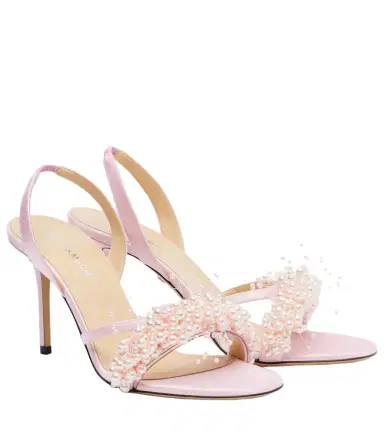 Mach & Mach Floating Pearl 85 satin sandals | Thumbnail 1 Mach & Mach Floating Pearl 85 satin sandals | Thumbnail 1