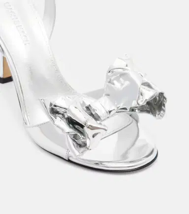 Mach & Mach Le Cadeau 95 mirrored leather sandals | Thumbnail 2