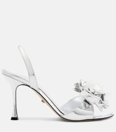 Mach & Mach Le Cadeau 95 mirrored leather sandals | Thumbnail 3