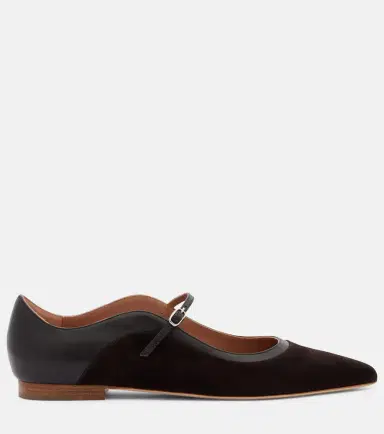 Malone Souliers Corina leather and suede Mary Jane flats | Thumbnail 2