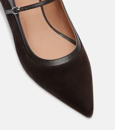 Malone Souliers Corina leather and suede Mary Jane flats | Thumbnail 4