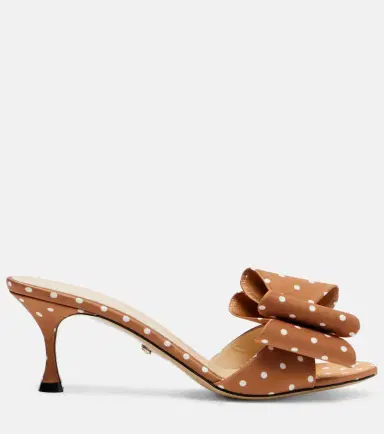Mach & Mach Le Cadeau 65 polka-dot satin mules | Thumbnail 2