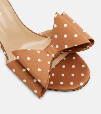 Mach & Mach Le Cadeau 65 polka-dot satin mules | Thumbnail 3