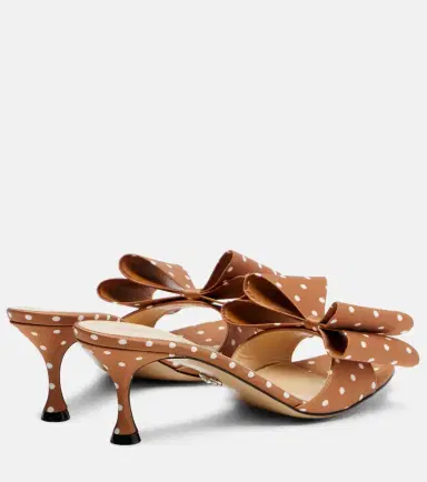 Mach & Mach Le Cadeau 65 polka-dot satin mules | Thumbnail 4