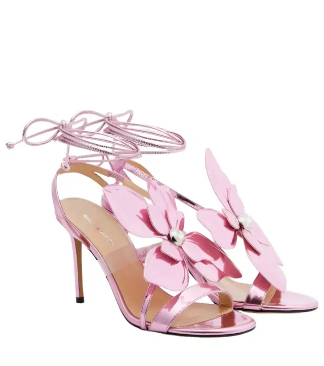 Mach & Mach Orchid 95 floral-appliqué leather sandals