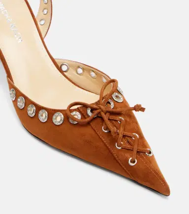 Mach & Mach Crystalized Corset 65 suede slingback pumps | Thumbnail 2 Mach & Mach Crystalized Corset 65 suede slingback pumps | Thumbnail 2