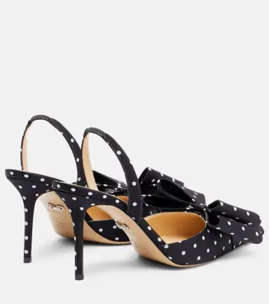 Mach & Mach Le Cadeau 85 polka-dot satin pumps | Thumbnail 3