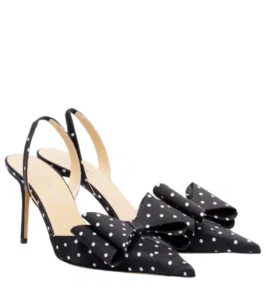 Mach & Mach Le Cadeau 85 polka-dot satin pumps | Thumbnail 1
