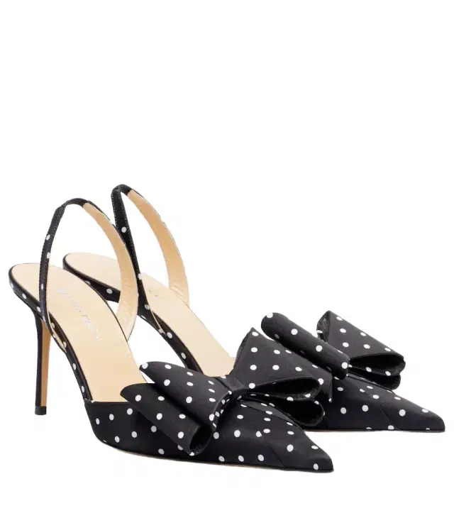 Mach & Mach Le Cadeau 85 polka-dot satin pumps
