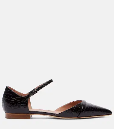 Malone Souliers Ulla croc-effect leather flats | Thumbnail 3