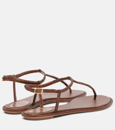 René Caovilla Diana embellished satin thong sandals | Thumbnail 2 René Caovilla Diana embellished satin thong sandals | Thumbnail 2