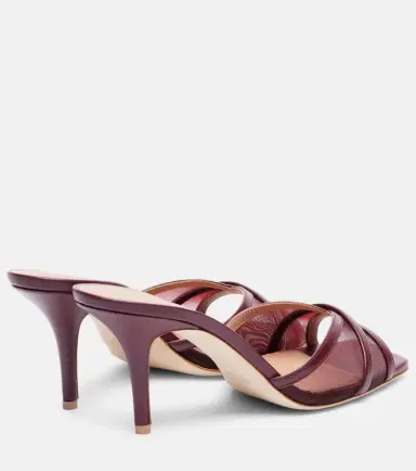 Malone Souliers Perla 70 leather and mesh mules | Thumbnail 4