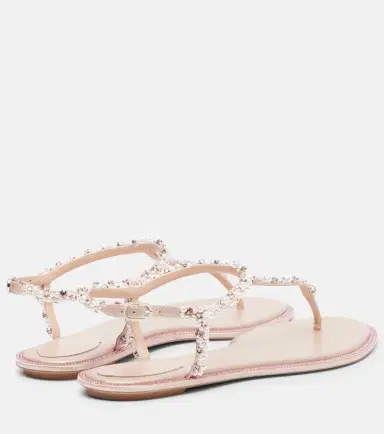 René Caovilla Diana embellished satin thong sandals | Thumbnail 4