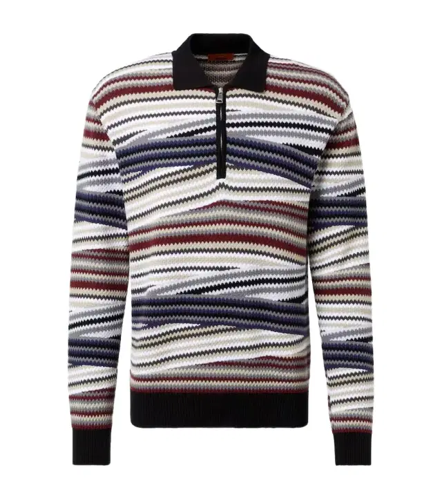 Missoni Zigzag cotton polo sweater