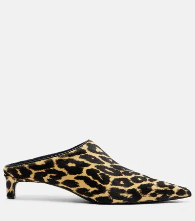 Jil Sander Pointy leopard-print calf hair mules | Thumbnail 2