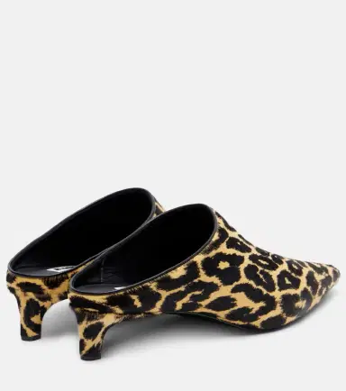 Jil Sander Pointy leopard-print calf hair mules | Thumbnail 3