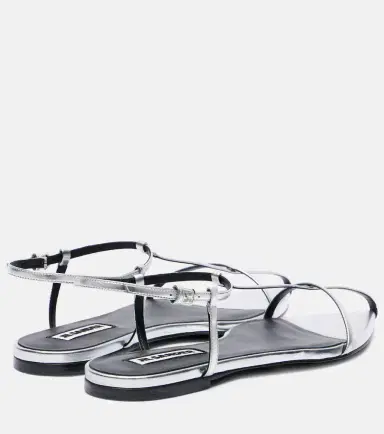 Jil Sander Metallic leather sandals | Thumbnail 4 Jil Sander Metallic leather sandals | Thumbnail 4