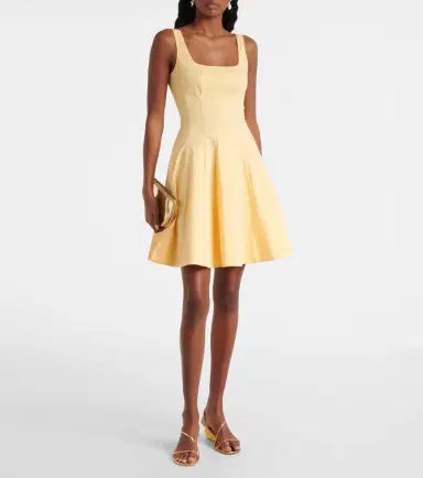 Staud Romy gathered cotton minidress | Thumbnail 3 Staud Romy gathered cotton minidress | Thumbnail 3