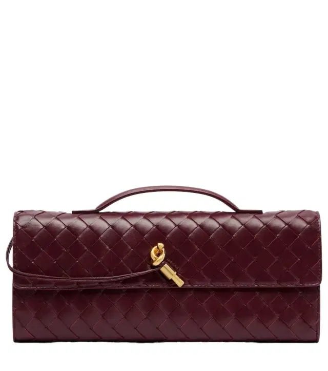 Bottega Veneta Andiamo Intrecciato leather clutch