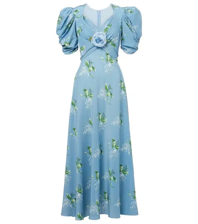Rodarte Floral silk cocktail dress