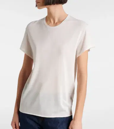 Toteme Knitted silk T-shirt | Thumbnail 3