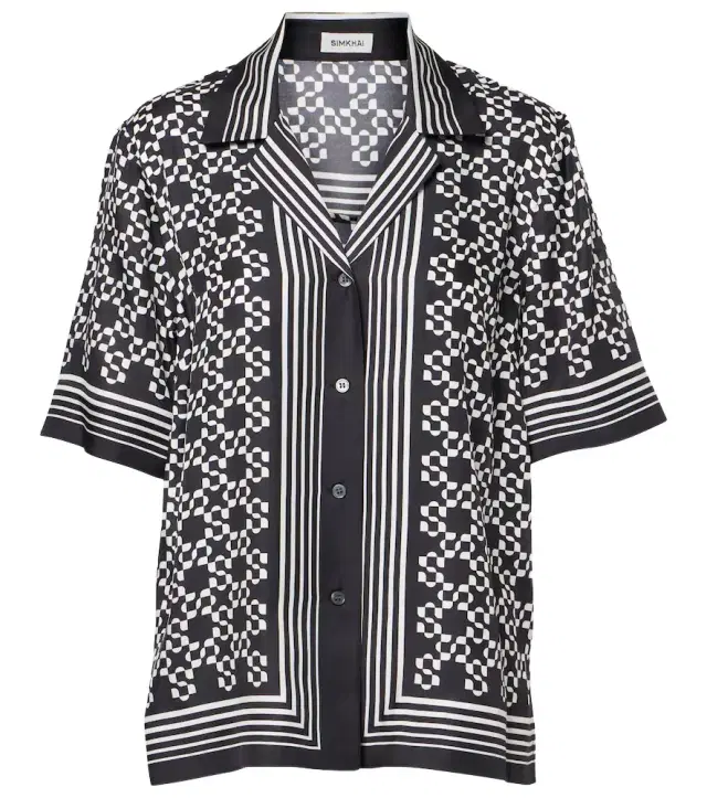 Simkhai Koda printed bowling shirt