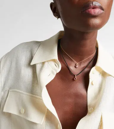STONE AND STRAND Festival Vibes 14kt gold choker with tourmaline | Thumbnail 4