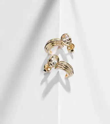 STONE AND STRAND Pavillion 14kt gold earrings with topazes | Thumbnail 5