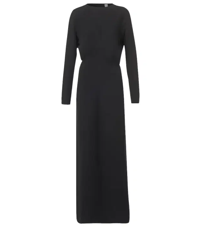 Draped cady maxi dress