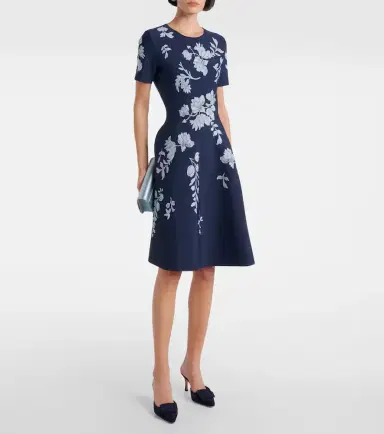Carolina Herrera Floral jacquard midi dress | Thumbnail 3 Carolina Herrera Floral jacquard midi dress | Thumbnail 3