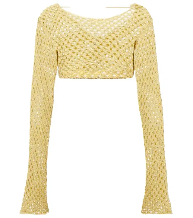 Bananhot Magen crochet cotton-blend crop top