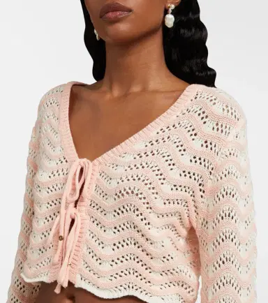 Bananhot Miana striped cotton-blend crop top | Thumbnail 4