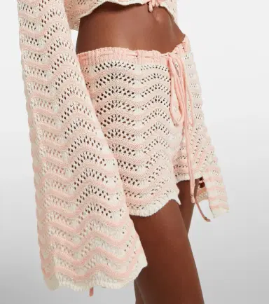 Bananhot Miana striped cotton-blend crop top | Thumbnail 6