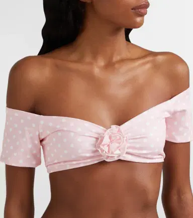 Bananhot Stefani polka-dot crop top | Thumbnail 2