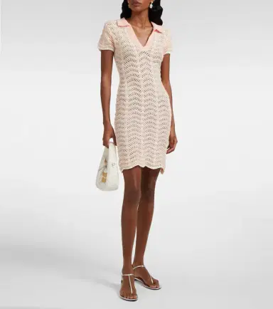 Bananhot Coco striped cotton-blend minidress | Thumbnail 2