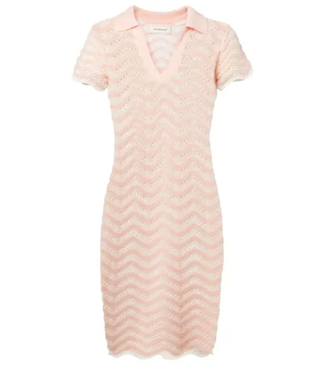 Bananhot Coco striped cotton-blend minidress