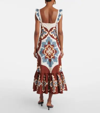La DoubleJ Gingerbread cotton-blend midi dress | Thumbnail 3
