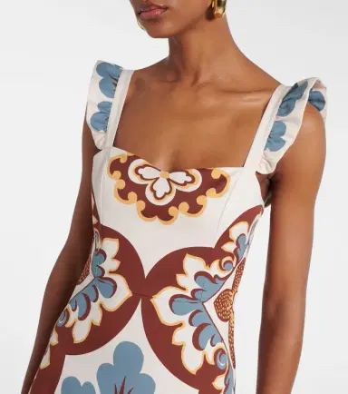 La DoubleJ Gingerbread cotton-blend midi dress | Thumbnail 4