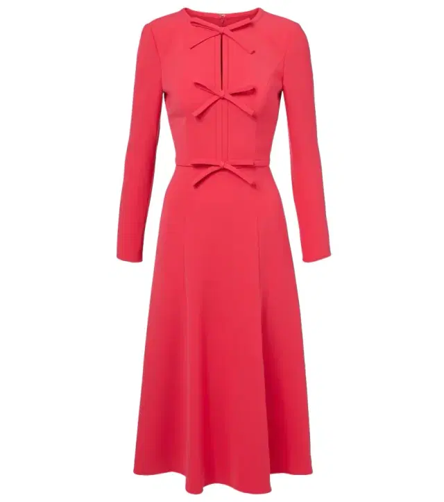 Carolina Herrera Bow-detail crêpe midi dress
