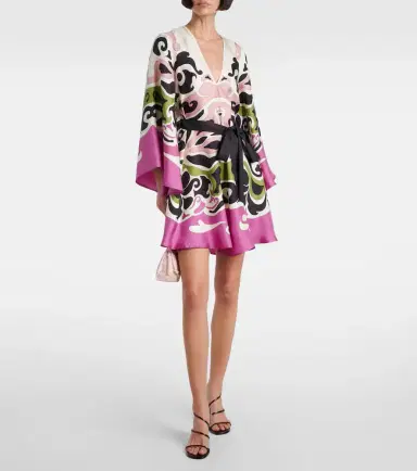 La DoubleJ Magnifico printed silk twill minidress | Thumbnail 2