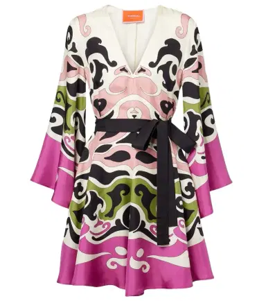 La DoubleJ Magnifico printed silk twill minidress | Thumbnail 1