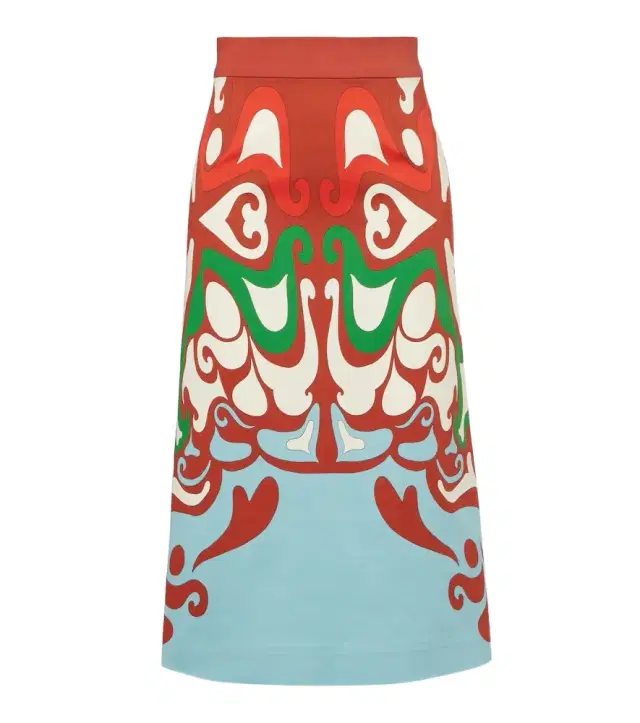 La DoubleJ Baia printed cotton-blend midi skirt