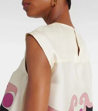 La DoubleJ San Carlo printed silk twill top | Thumbnail 3