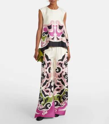La DoubleJ San Carlo printed silk twill top | Thumbnail 6