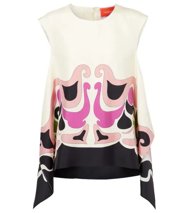 La DoubleJ San Carlo printed silk twill top