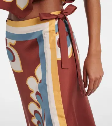 La DoubleJ Printed silk wrap skirt | Thumbnail 2