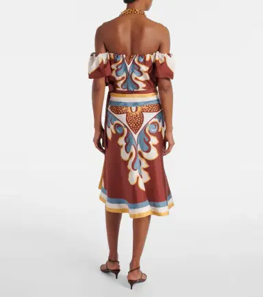 La DoubleJ Printed silk wrap skirt | Thumbnail 4