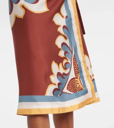 La DoubleJ Printed silk wrap skirt | Thumbnail 5