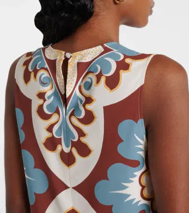 La DoubleJ Printed satin shift dress | Thumbnail 4