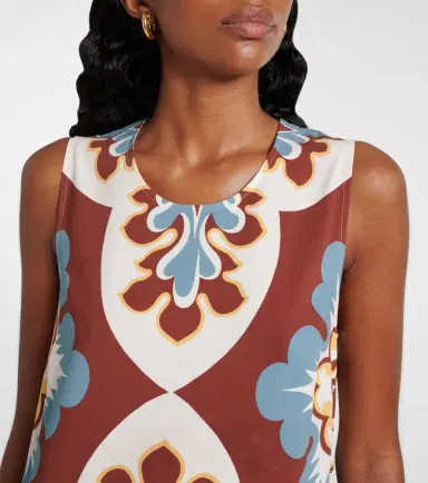 La DoubleJ Printed satin shift dress | Thumbnail 5